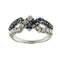 56 Bague en or blanc avec saphirs et diamants 58 Facettes 27602