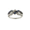 56 Bague en or blanc avec saphirs et diamants 58 Facettes 27602