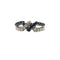 56 Bague en or blanc avec saphirs et diamants 58 Facettes 27602