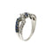 56 Bague en or blanc avec saphirs et diamants 58 Facettes 27602