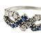 56 Bague en or blanc avec saphirs et diamants 58 Facettes 27602