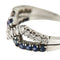 56 Bague en or blanc avec saphirs et diamants 58 Facettes 27602