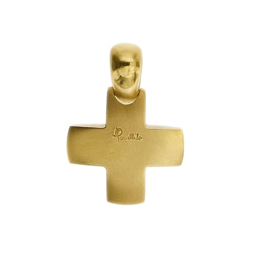 Pomellato - Pendentif croix bombée en or jaune 58 Facettes 42489