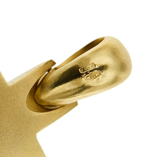 Pomellato - Pendentif croix bombée en or jaune 58 Facettes 42489