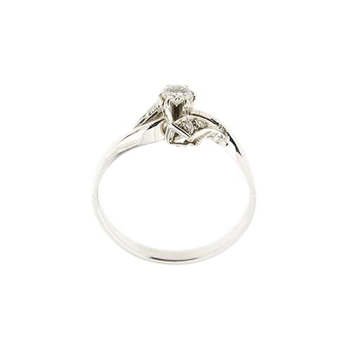 53 Bague solitaire contrariée en or blanc et diamants 0,22 ct 58 Facettes 35828