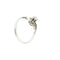 53 Bague solitaire contrariée en or blanc et diamants 0,22 ct 58 Facettes 35828