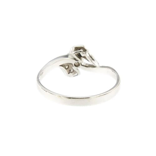 53 Bague solitaire contrariée en or blanc et diamants 0,22 ct 58 Facettes 35828