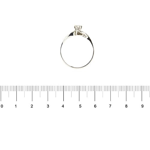 53 Bague solitaire contrariée en or blanc et diamants 0,22 ct 58 Facettes 35828
