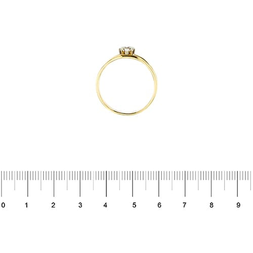 54 Bague solitaire en or jaune et diamant 0,42 ct 58 Facettes 25246