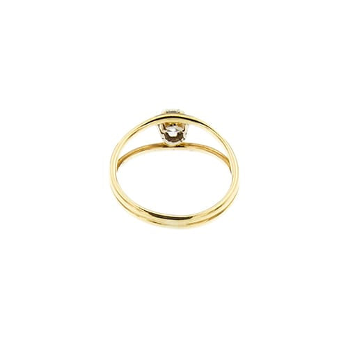 54 Bague solitaire en or jaune et diamant 0,42 ct 58 Facettes 25246
