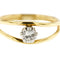 54 Bague solitaire en or jaune et diamant 0,42 ct 58 Facettes 25246