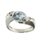 56 Mabina - Bague en or blanc avec aigue-marine et diamants 58 Facettes 27711