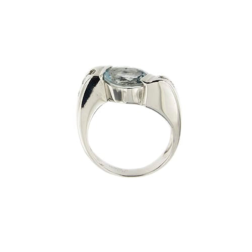 56 Mabina - Bague en or blanc avec aigue-marine et diamants 58 Facettes 27711