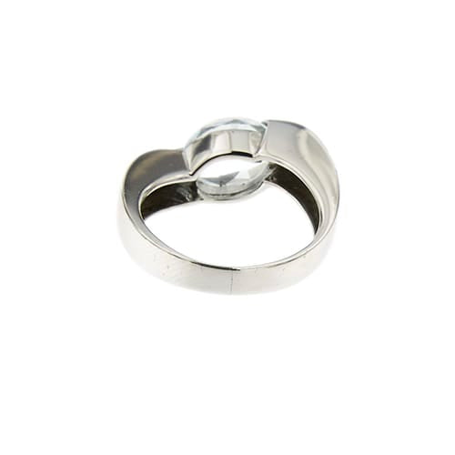56 Mabina - Bague en or blanc avec aigue-marine et diamants 58 Facettes 27711