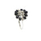 64 Bague fleur en or blanc avec saphirs et diamants 58 Facettes 30306