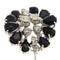 64 Bague fleur en or blanc avec saphirs et diamants 58 Facettes 30306