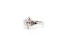 Bague 53 Bague navette en platine avec diamant et diamants baguettes 58 Facettes 24035 / 24036