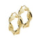 Boucles d'oreilles créoles torchon en or jaune 58 Facettes 38290