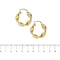 Boucles d'oreilles créoles torchon en or jaune 58 Facettes 38290