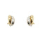 Boucles d'oreilles demi-créoles en or jaune et blanc 58 Facettes 37642