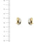 Boucles d'oreilles demi-créoles en or jaune et blanc 58 Facettes 37642
