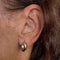 Boucles d'oreilles demi-créoles en or jaune et blanc 58 Facettes 37642