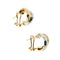 Boucles d'oreilles demi-créoles en or jaune et blanc 58 Facettes 37642