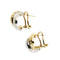 Boucles d'oreilles demi-créoles en or jaune et blanc 58 Facettes 37642