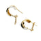 Boucles d'oreilles demi-créoles en or jaune et blanc 58 Facettes 37642