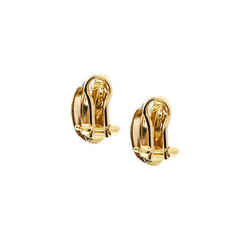 Boucles d'oreilles demi-créoles en or jaune et blanc 58 Facettes 37642