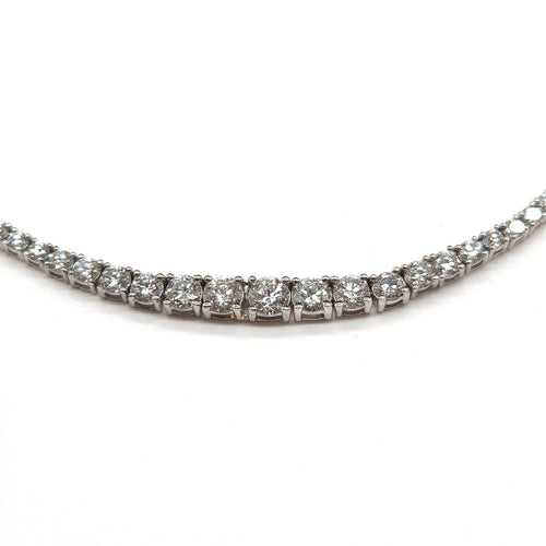 Collier Collier rivière en chute en or blanc 18K et diamants 58 Facettes BO/260273