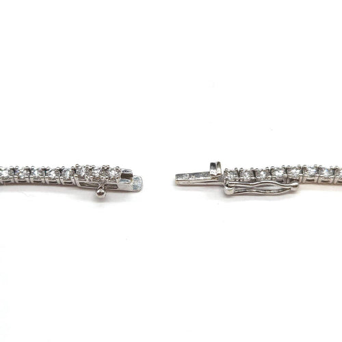 Collier Collier rivière en chute en or blanc 18K et diamants 58 Facettes BO/260273