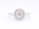 53 Bague halo en or blanc sertie de diamants 58 Facettes 1008