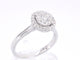 53 Bague halo en or blanc sertie de diamants 58 Facettes 1008