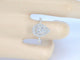 53 Bague halo en or blanc avec diamant poire 58 Facettes 1010