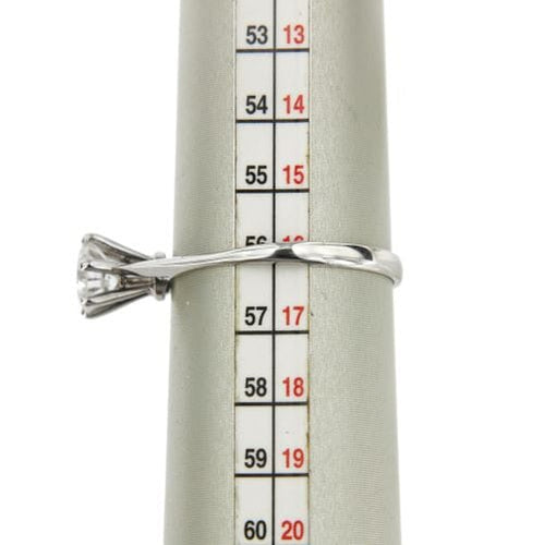 Bague Bague solitaire - diamant taille brillant 0,78 ct en or blanc 18 ct 58 Facettes 19161