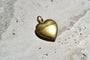 Pendentif Pendentif cœur en or jaune gravé feuilles 58 Facettes Ref 4037
