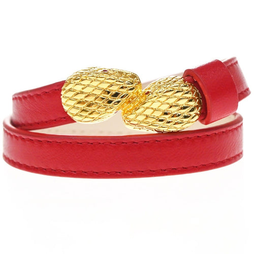 Bvlgari Serpenti Forever - Bracelet double tour en cuir 58 Facettes qh7hbmpfor