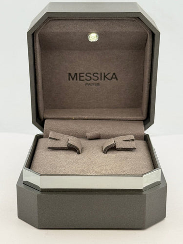 Messika My Twin - Boucles d'oreilles asymétriques en or blanc et diamants 58 Facettes 91011