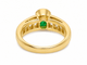 50 Bague en or jaune, émeraude ovale et diamants 58 Facettes F4834