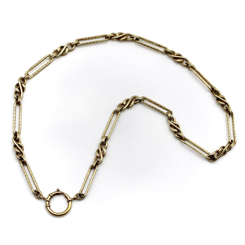 Collier Signature - Collier chaîne fantaisie d’inspiration victorienne en or 14K 58 Facettes