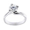 Bague 57 Bague solitaire - Diamant 1,20 ct en or blanc 18 ct 58 Facettes 12503