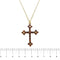 Collier Collier croix - Pendentif en or jaune 18 ct et grenats 58 Facettes 14894