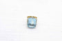 Bague 53 Bague chevalière aigue-marine en or jaune 18k et platine 58 Facettes 23765 / 23769