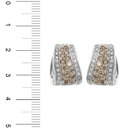 Boucles d'oreilles Boucles d’oreilles à lobe en or blanc 18 ct avec diamants 58 Facettes 13036