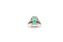 Bague 51 Bague Art déco émeraude et diamants en platine 58 Facettes 21498 / 23389