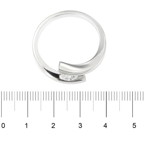 Bague Bague contrarié solitaire avec diamant 0,25 ct en or blanc 750 58 Facettes 13424