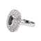 53 Bague Pompadour en or blanc et platine, saphir et diamants 58 Facettes 5450151CN