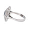 53 Bague Pompadour en or blanc et platine, saphir et diamants 58 Facettes 5450151CN