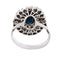 53 Bague Pompadour en or blanc et platine, saphir et diamants 58 Facettes 5450151CN